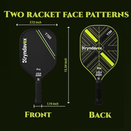 Kryndavox Pickleball Paddle with T700 Raw Carbon Fiber Surface, Pro Pickleball Paddle, USAPA Approved,Large Sweet Spot for More Players Valentines Day Gifts