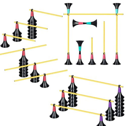 Basketball Training Cones and Agility Poles Set, 8pcs Cones with Anti-Slip Silicone Sleeve & 8pcs 19.7" Poles, Heavy Duty Soccer Training Equipment for Dribbling Drills and Speed Hurdles