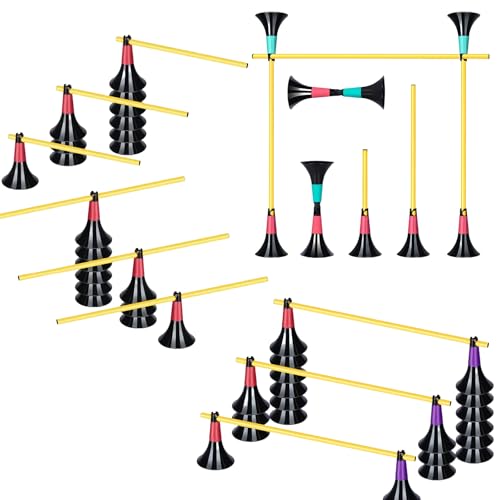 Basketball Training Cones and Agility Poles Set, 8pcs Cones with Anti-Slip Silicone Sleeve & 8pcs 19.7" Poles, Heavy Duty Soccer Training Equipment for Dribbling Drills and Speed Hurdles - color: Green