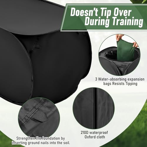 3 Pcs Pop up Blocker Defender Basketball & Football Soccer Training Dummy, 38" Blocking Dummy Set with Water-Absorbent Weight Bags & Carrying Bag, Foldable Training Equipment