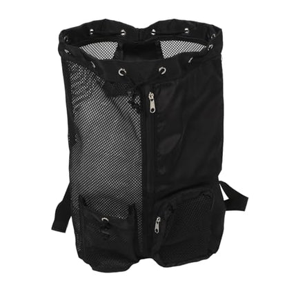 Baluue Draw Swimming Bag Back Draw Back Swimming Mesh Bag Swim Mesh Bag Beach Bag Back Swimsuit Bags Swim Back - color: Black
