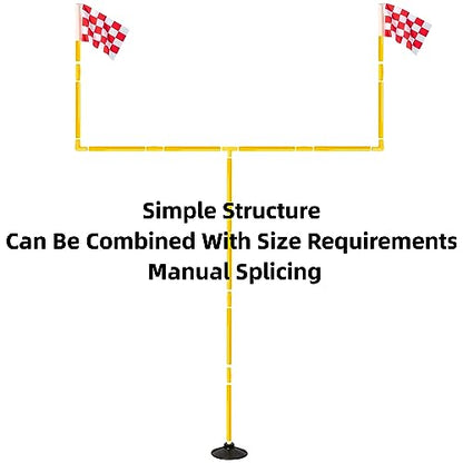 Portable Football Field Goal Post Set with Football-Backyard Kicking Field Goals for Kids Youth and Adults - 6 ft x 4 ft(2 ft-6 ft in Height)