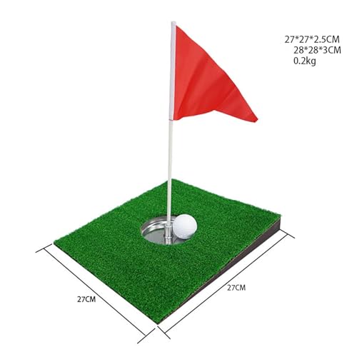Shinsto Golf Synthetic Green Putting Mat - Portable Mini Disc, Slope Trainer with Precision Hole Cup (Indoor/Outdoor)