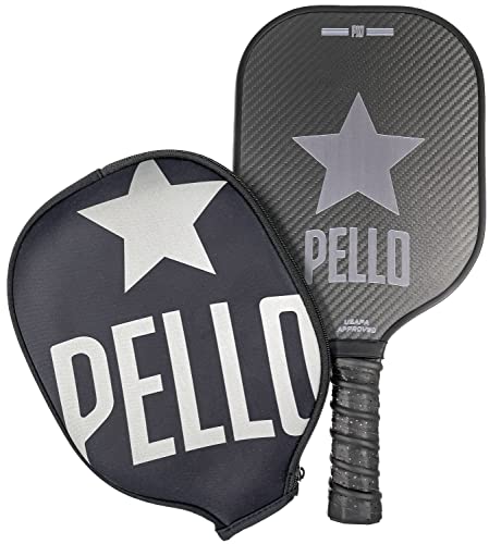 PELLO PXI Carbon Fiber Pickleball Paddles | USA Pickleball Approved | Professional Polypropylene Honeycomb Core | Perfect Balance of Power & Control | Pickle Ball Racquet with Neoprene Case