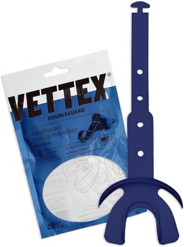 Vettex Double Mouthguard with Lip Protection, Navy Blue - color: Navy