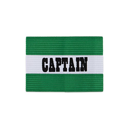 Champion Sports Youth Captain’s Arm Band, Green - Unisex Woven Elastic Nylon Captain Arm Bands for Soccer, Football, Basketball and More - Premium Team Sports Accessories for Kids