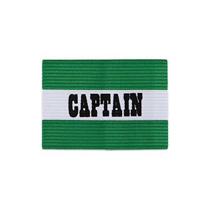 Champion Sports Youth Captain’s Arm Band, Green - Unisex Woven Elastic Nylon Captain Arm Bands for Soccer, Football, Basketball and More - Premium Team Sports Accessories for Kids