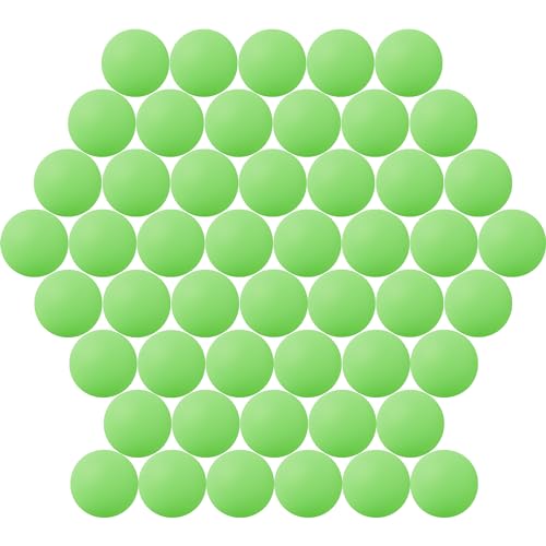 40MM Ping Pong Balls, 50 or 80 Pack Assorted Colored Plastic Balls for Beer Pong, Arts and Craft - color: 50pcs-Green
