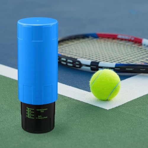 Soulchen Tennis Ball Pressurizer - Tennis Ball Storage Canister Holds 3 Balls Under 14 Psi Pressure, Reusable Stuff for Bounce Retention, Lightweight & Durable - color: Dark Blue