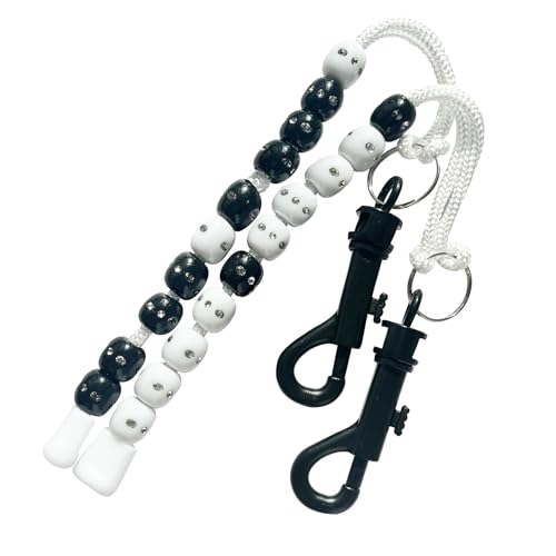 2 Pcs Golf Beads Count Stroke Score Counter, Golf Beads Counter, Golf Beads Score Counter, Golf Rhinestone Bead Score Counter - color: Black