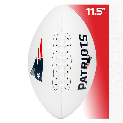 Franklin Sports NFL Autograph Football - Official Size White Panel Souvenir Football for Autographs + Signatures - NFL Team Fan Shop Memorabilia
