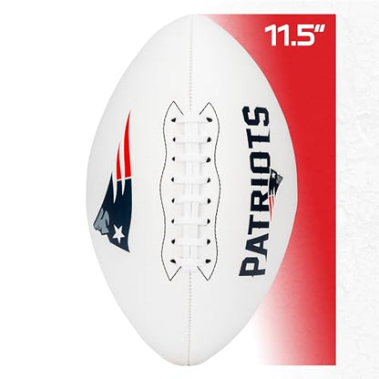 Franklin Sports NFL Autograph Football - Official Size White Panel Souvenir Football for Autographs + Signatures - NFL Team Fan Shop Memorabilia
