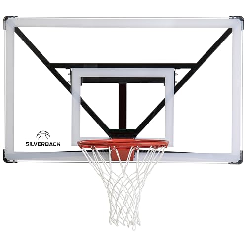 Silverback NXT 54" Wall Mounted Basketball Hoop, Indoor / Outdoor Basketball Hoop with QuickPlay Design - color: Fixed Height