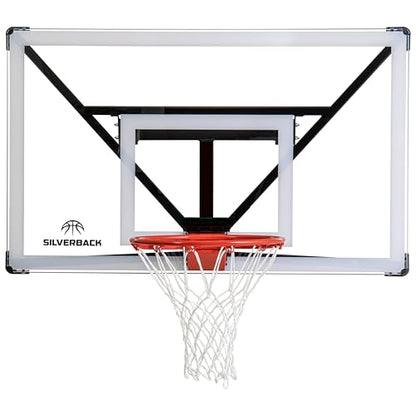 Silverback NXT 54" Wall Mounted Basketball Hoop, Indoor / Outdoor Basketball Hoop with QuickPlay Design - color: Fixed Height