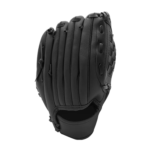 Baseball Training Gloves - Soft PU Leather Catch Mitt, Lightweight Youth Beginner Glove | Durable Practice Catchers Glove, Comfortable Throwing Mitt for Kids Girls Boys Adult Players - color: Black - 11.5 inches