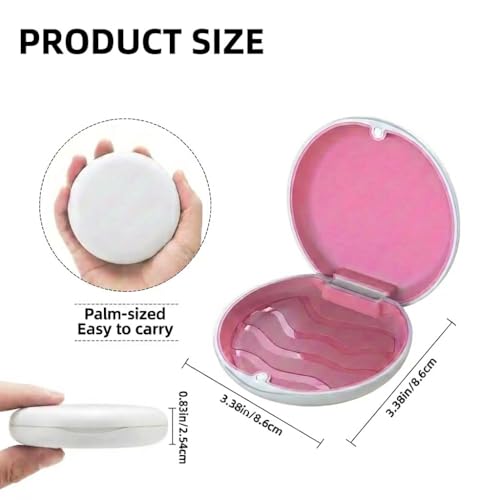 Aligner Case, Retainer Case Compatible with Invisalign, Silicone Inner Support Protection, Magnet Closure Braces Box, 1 Piece Orthodontic Box (White) - color: White