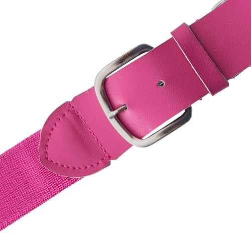 Champion Sports Baseball & Softball Belt – Stretch Fit Uniform Belt for Youth & Adult Players, Multiple Colors - color: Pink, size: Youth (18-32 Inches)
