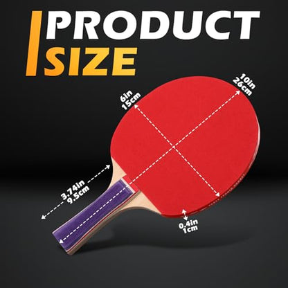 Outus Pack Portable Table Tennis Combo 8 Paddles & 12 Balls with Carry Bag for Indoor Outdoor Sport