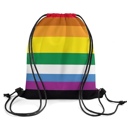 Beam Bag Large Capacity Drawstring Backpack for Volleyball Baseball Sports Workout Gear Travel Men Women, Lgbt Pride Gay Homosexual Lesbian Bisexual Bags - color: Picture (350)