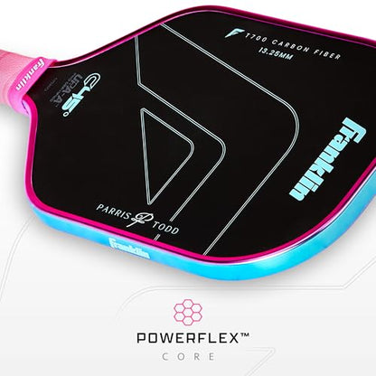 Franklin Sports PRO Pickleball Paddles – C45 Carbon Fiber Series - Official USAP + UPA Approved – Pro Player Design - color: Parris Todd | Cotton Candy, size: 13.25 mm