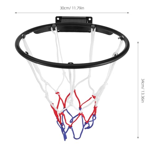 1 Set 9.8inch Basketball Rim - Replacement Breakaway Wall-Mounted Basketball Net with Hoop - Indoor Sport Goal Over The Door for Indoor Outdoor Playroom Or Living Room