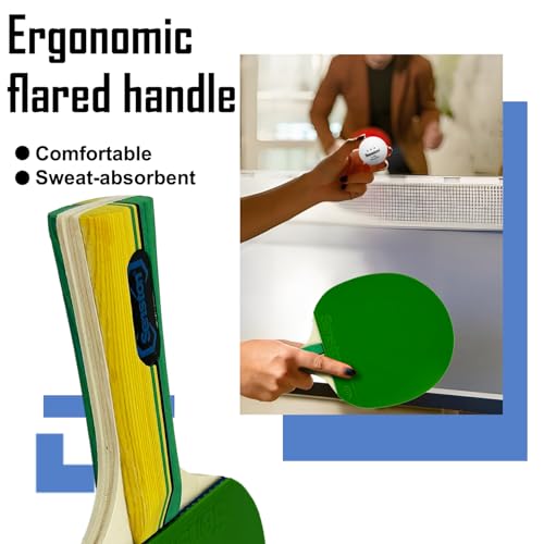 Senston Ping Pong Paddles Family Entertainment Set for Entertainment or Competition - Ping Pong Paddle Set