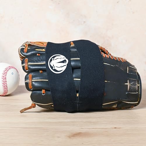 Rhino Wax - Baseball Glove Wrap with Velcro - Base Ball Mitt Break-in Kit Essential - Sturdy Elastic and Heavy Duty - Creates and Maintains The Perfect Pocket - Keeps Gloves Game-Ready