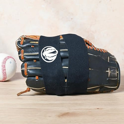 Rhino Wax - Baseball Glove Wrap with Velcro - Base Ball Mitt Break-in Kit Essential - Sturdy Elastic and Heavy Duty - Creates and Maintains The Perfect Pocket - Keeps Gloves Game-Ready
