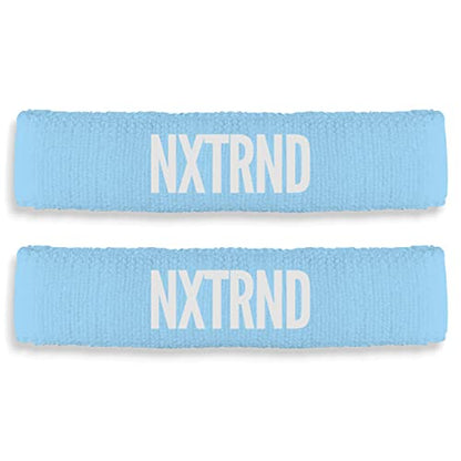 1 Pair Nxtrnd Bicep Bands, Sweat-Absorbent Arm Sweatbands, Football Accessory - color: Columbia Blue