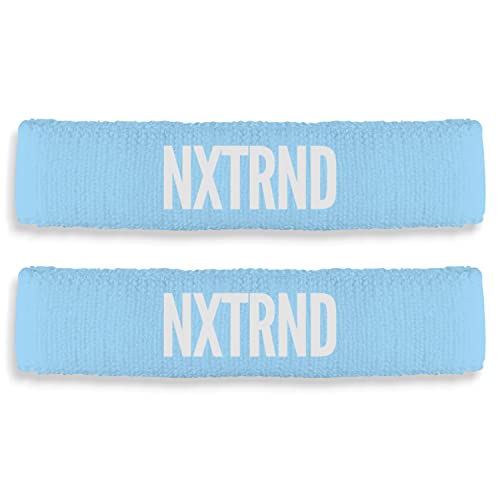 1 Pair Nxtrnd Bicep Bands, Sweat-Absorbent Arm Sweatbands, Football Accessory - color: Columbia Blue
