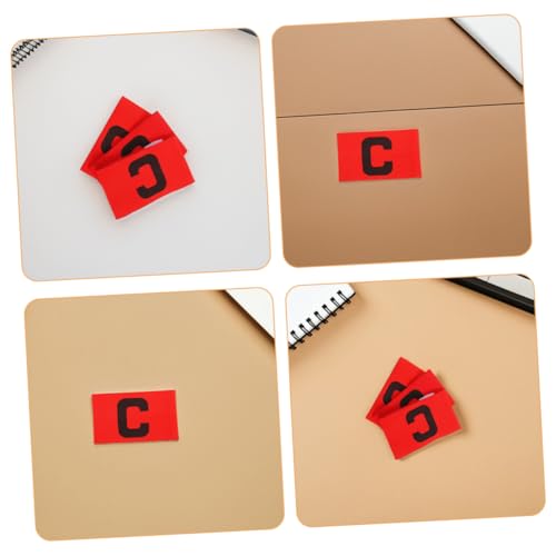 Yardwe Elastic Sports Captain Armbands Durable Drop Team Leader Sleeves for Soccer Rugby Basketball Enhances - color: Red