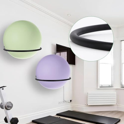 Large Stability Ball Storage Rack Exercise Dall Wall Holder Yoga Studio Gym Exercise Ball and Equipment Organizer（2 pcs）