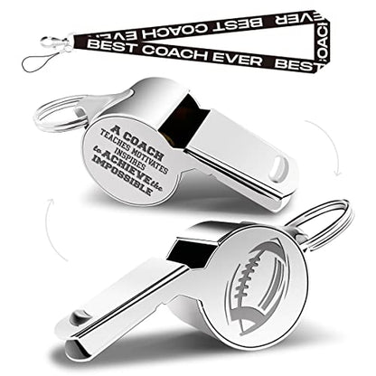 Whistles with Lanyard, Coach Whistle, Gifts, Coach Gifts for Men Women-1 - color: Silver 13, style: Rugby