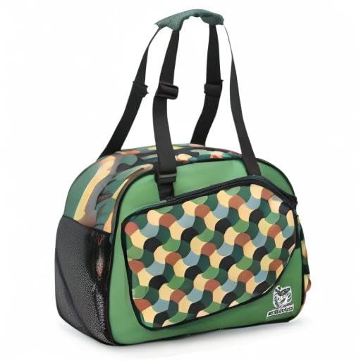 Boulder Bee Pickleball Bags, Premium Pickleball Tote Bag for Girls, Women’s Hand/Shoulder Gym Bag w Water Bottle Holder, with Pickleball Racquet/Paddle Holder - color: Green Wave