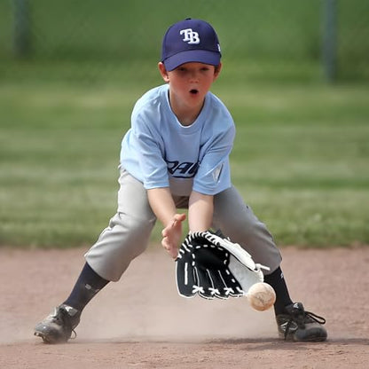 Baseball Glove,Baseball Softball Mitt with Ball for Kids Youth Adults Training and Beginner,Right Hand Throw,Left Hand Glove - color: Monochrome Streak, size: 12.5"