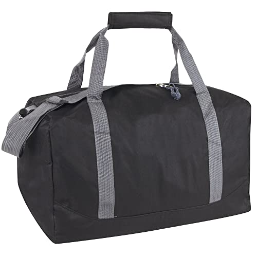 24 Pack Bulk Duffle Bags Wholesale by the Case for Homeless, Sports Teams, and Duffle Bags for Foster Kids (All Black Pack) - color: All Black Pack