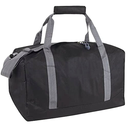 24 Pack Bulk Duffle Bags Wholesale by the Case for Homeless, Sports Teams, and Duffle Bags for Foster Kids (All Black Pack) - color: All Black Pack