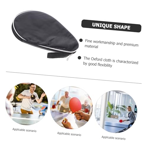 Sosoport Reusable Oxford Cloth Table Tennis Racket Bag Practical Fixed Storage Case Organizing Bag for Pong Paddle Protection and Sports Use