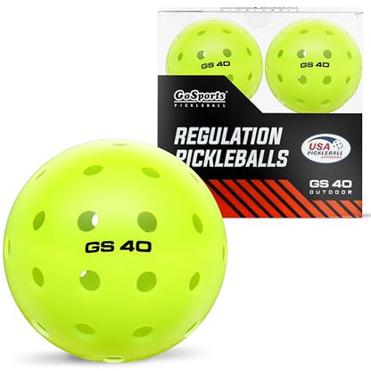 GoSports GS 40 Pickleball Balls - 4, 12, or 36 Pack of Regulation USAPA Pickleballs - color: 4 Pack - Neon Green