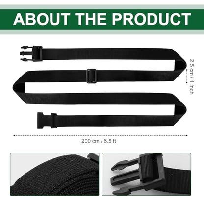 6.5 Feet Strap Cone Carrier Sport Cone Carrying Strap Adjustable Agility Disc Cone Strap Carrier for Storage & Travel with Quick Snap Closure - color: Black