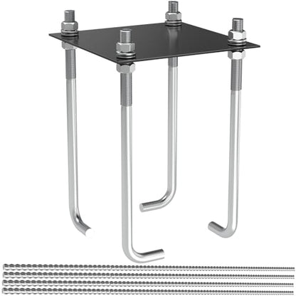 7"/ 9" Basketball Hoop Anchor Kit, Universal Fit Ground Anchor Kit, Basketball Hoop Ground Anchor Kit Basketball Hoop Parts Compatible with Silverback, Goaliath, and Hoopstar Basketball Hoops - size: 9"