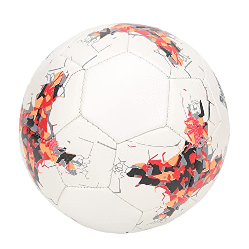 Soccer Balls Size 5 Explosion Proof Training Football Double Layer Kick with Concealed Air Nozzle and PU Cover for Lawn Sand Beach Game Training