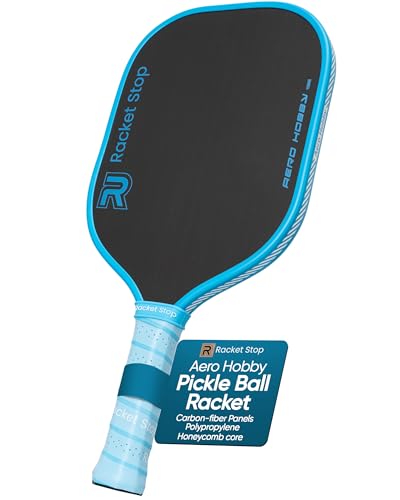 Aero Hobby Carbon Pickleball Paddle for Beginners & Recreational Players-Lightweight with Carbon Fiber Face, 16mm PP Honeycomb Core, Forgiving Sweet Spot, Cushioned Grip, Quality Gift Box