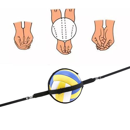 Nylon Volleyball Spike Trainer Set, Adjustable & Portable Hanging Solo Practice Trainer Aid for Beginners Practicing Serving/Great Volleyball Spike Training System