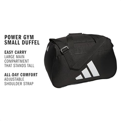 adidas Power Gym Bag – Lightweight Small Duffel - color: Black/White