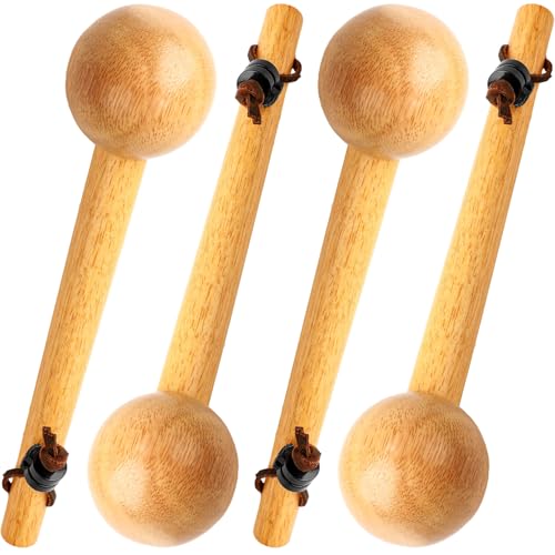 Sliner Set of 4 Baseball Hammer, Baseball Softball Glove Break in Mallet, Wood Mallets with 2 Pcs Glover Lock for Pocket Shaping Finger Loosening Faster Glove Conditioning, 12 Inch