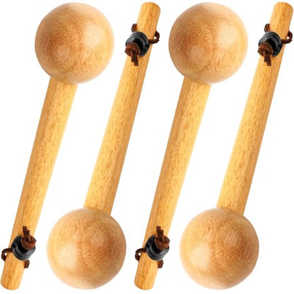 Sliner Set of 4 Baseball Hammer, Baseball Softball Glove Break in Mallet, Wood Mallets with 2 Pcs Glover Lock for Pocket Shaping Finger Loosening Faster Glove Conditioning, 12 Inch