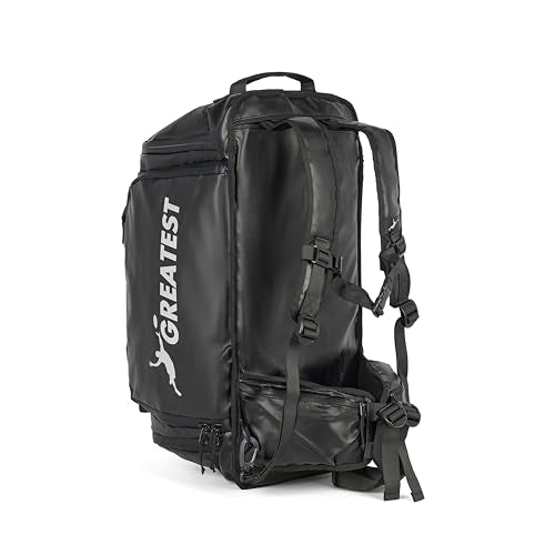 GREATEST Ultimate Frisbee Bag 60 Liter. Built in Insulated Cooler Pocket and Organization Compartments. Waterproof Sports Duffel Backpack for Outdoor Sports Travel & More - color: SILVER