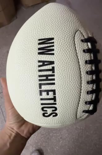Glow in the Dark Pass Back Football, Automatic Rebounding Football for Kids and Youth Training, Pump Included