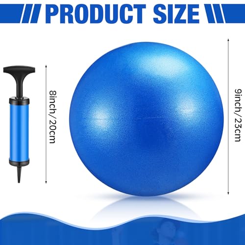 2 Pcs Connection Ball with Pump 9 Inch Pilates Baseball Softball Batting Trainer Improve Arm Action Hitting & Pitching Efficiency Connection Ball for Baseball - color: Blue